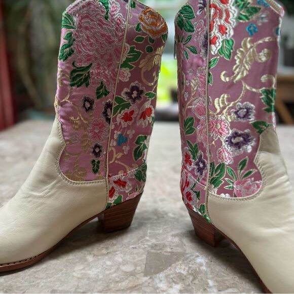 MOMO NEW YORK SELINA PATCHWORK WESTERN BOOTS X FREE PEOPLE SIZE 39 NEW - Picture 8 of 8
